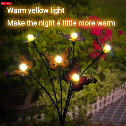 Illuminate garden with butterfly solar lights 